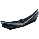 L.E.D. REAR FENDER TIP WITH SMOKE LENS, GLOSS BLACK